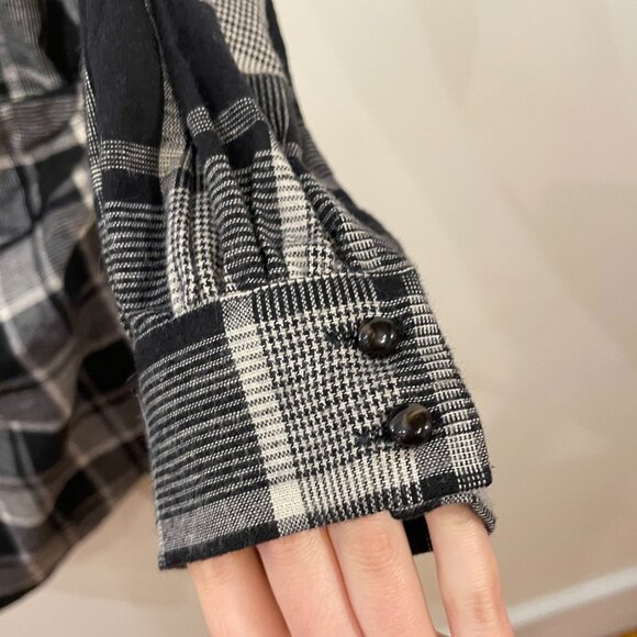 EUC Sézane Capri Flannel Mini Wrap Shirtdress Washington Check 38, 6 - Picture 6 of 9